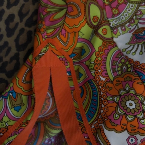 MILLY of NEW YORK size 10-12 multi colored paisley print Mini Skirt & tunic - Picture 9 of 16